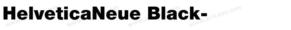 HelveticaNeue Black字体转换